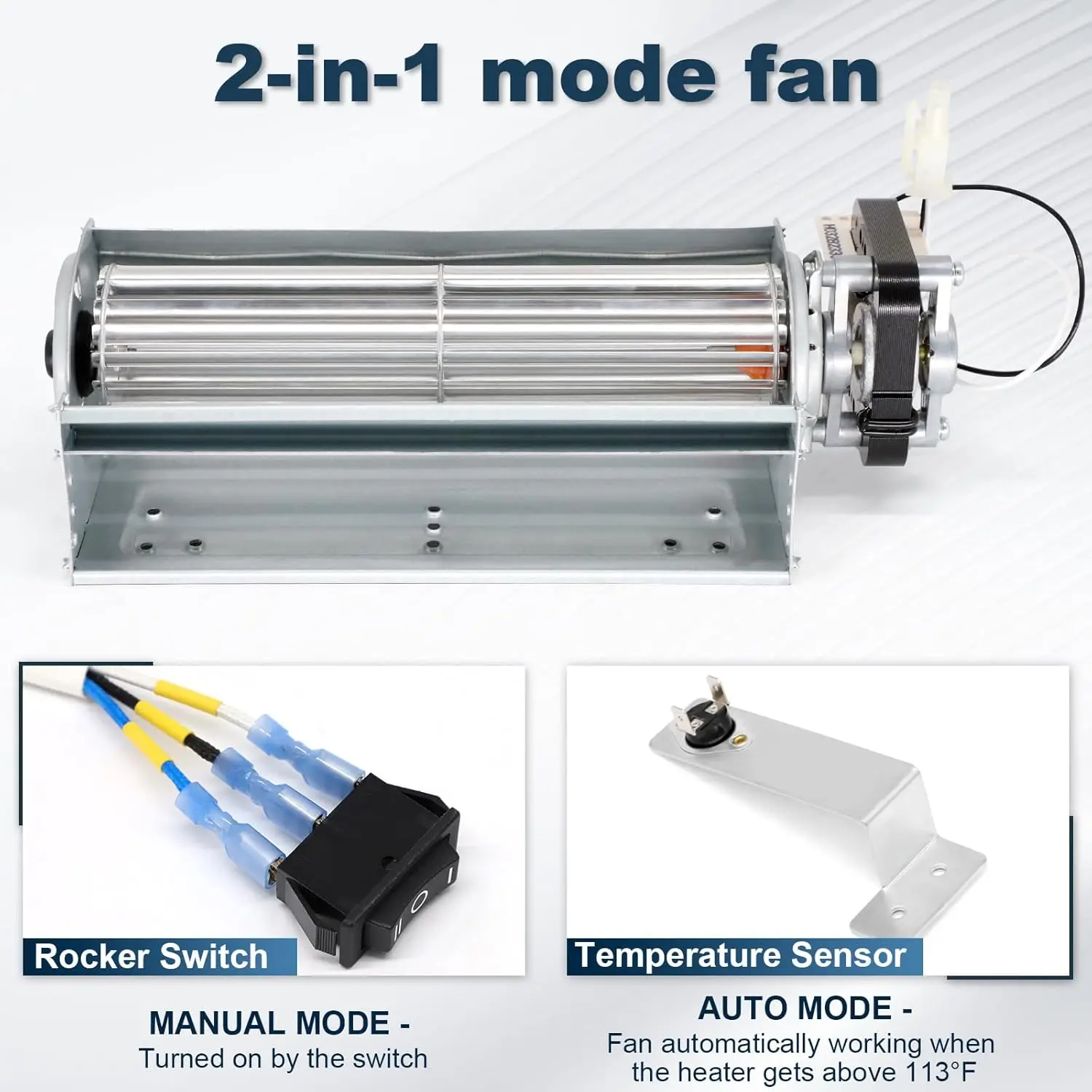 GFB100 Fireplace Blower Fan Kit for Pleasant Hearth VFF-PH20D, PH20DB, PH20D-C, PH32DR, PH26D