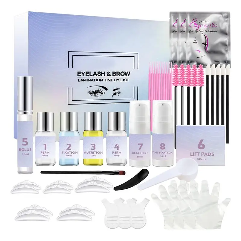 

4-in-1 Lash Lift Kit Lifiting Eyelash Enhancer Eyelash Lifting Kit Lifting Eyelashes Brow Lift Brow Dye Tint Lash Lifting Kit