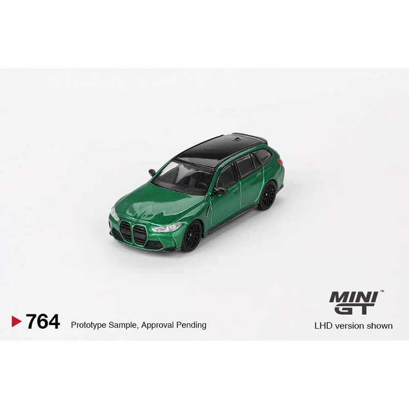 MINIGT 1:64 BMW M3 G81 การแข่งขันสําหรับการเดินทางสีเขียว METALLIC Diecast Diorama Collection ของเล่น 764 776 864