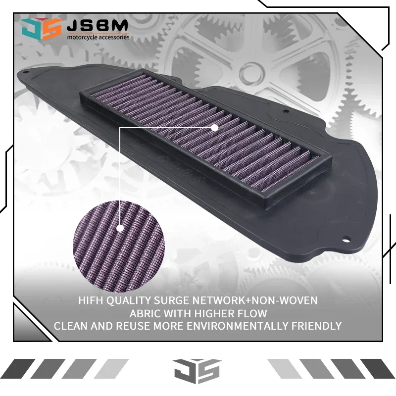 JSBM Motorcycle Washable Air Filter Intake Cleaner For Honda SH300 SH 300i 2007-2016 FORZA300 NSS300 2013 2014 2015 2016