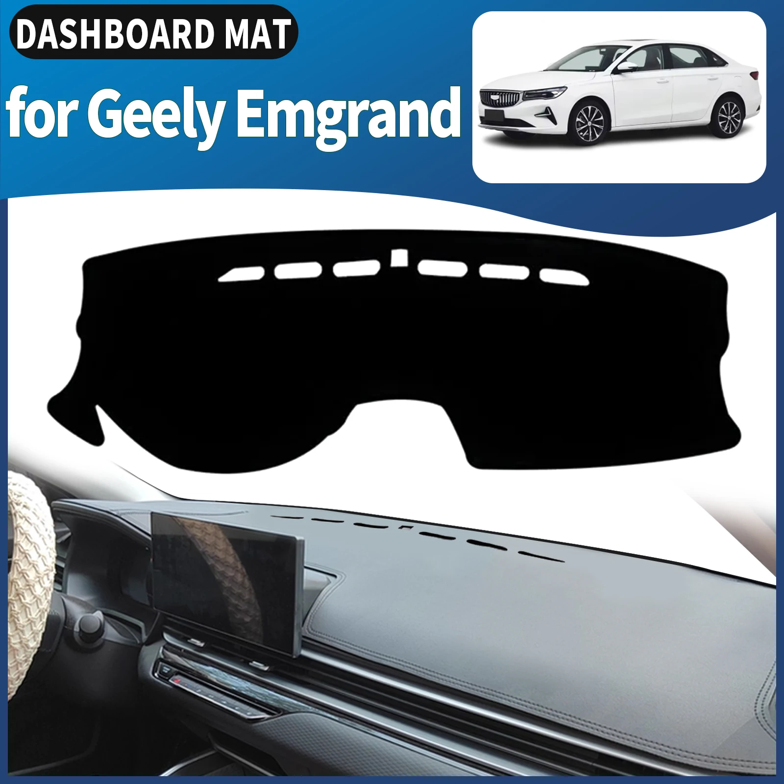

fit for Geely Emgrand 4th Gen 2026-2022 Dashmat Dashboard Cover Pad DashMat Sunshade Protective Carpet Car Accessories Leather