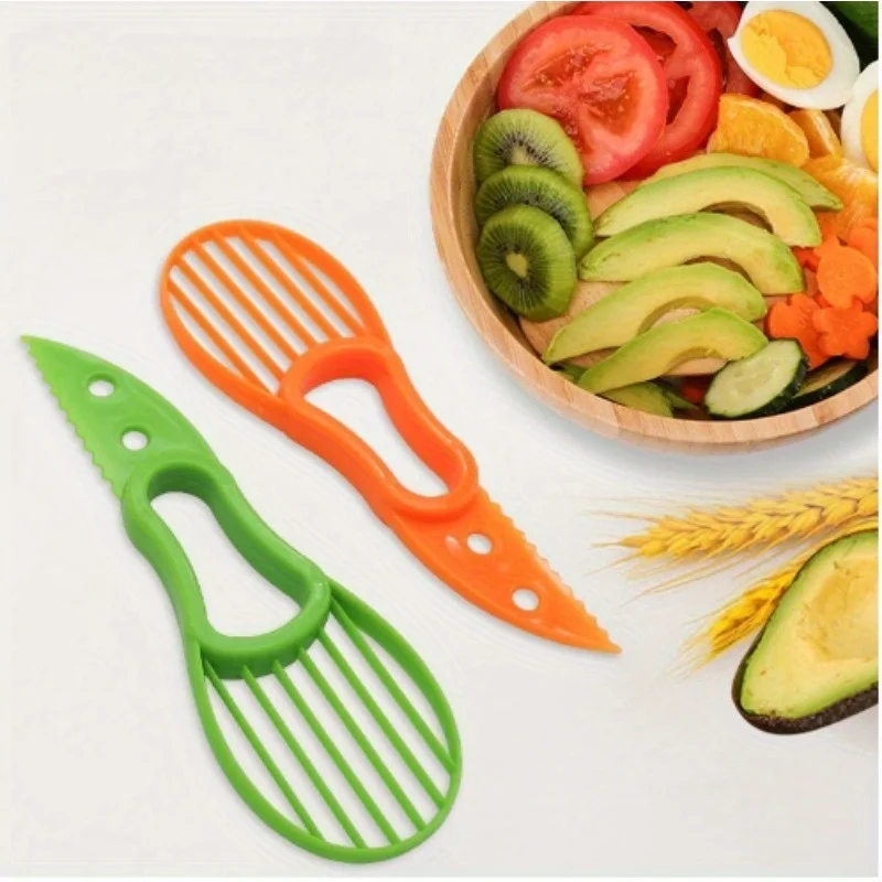1/2Pcs Avocado Slicer Cutter Multi-Function Kitchen Tool For Peeling Slicing Separating Fruit Pulp