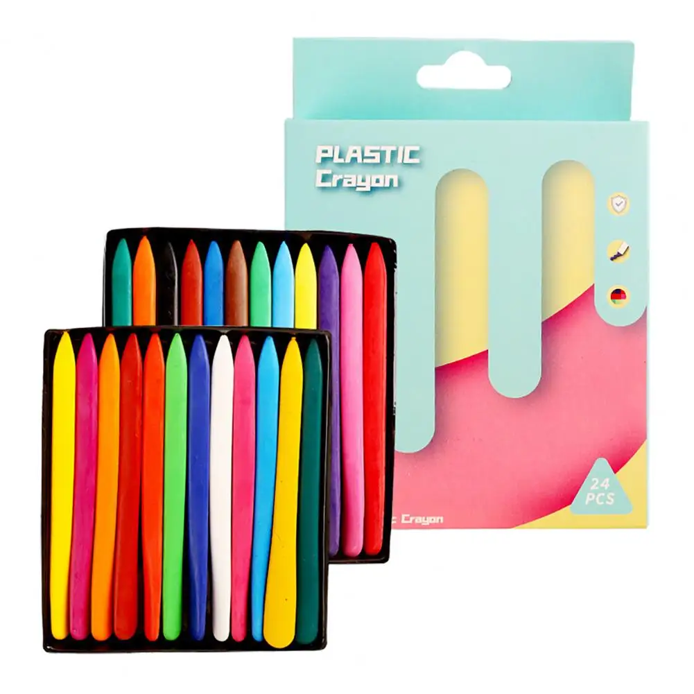 Juego de lápices de colores para dibujar, cera suave, doble cabezal, niños, estudiantes, niños, pintura