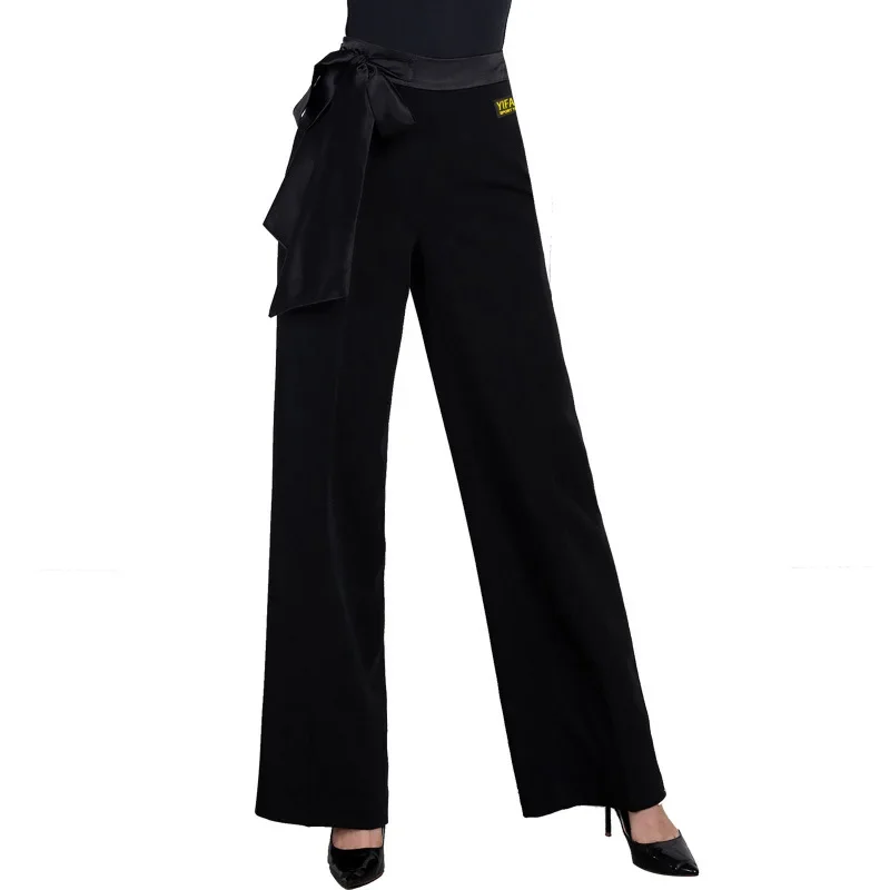

New Modern Dance Pants Women's High Waist Latin Dance Pants Social Dance Wide Leg Pants Training Clothes