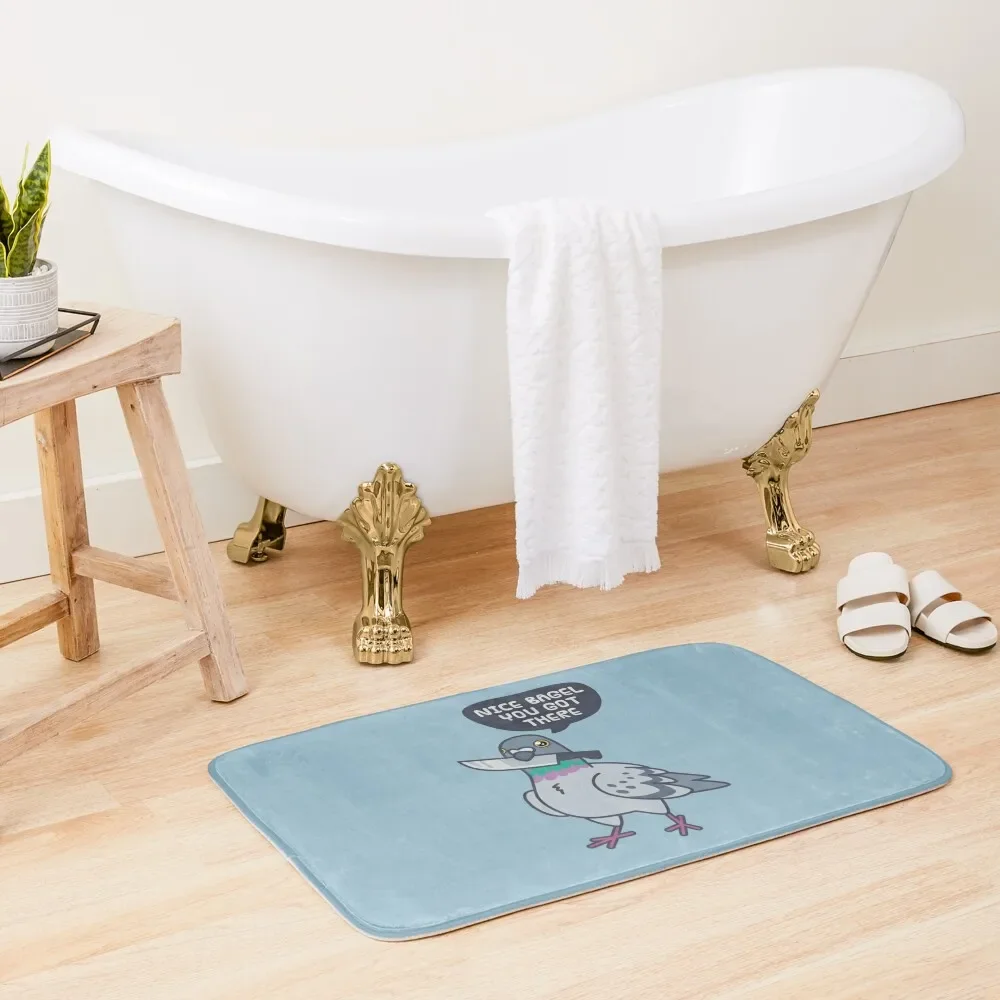 

Cute Pigeon With A Knife Bath Mat Room Carpet DoorFor Entrance Door Carpet For Home Entrance Mat