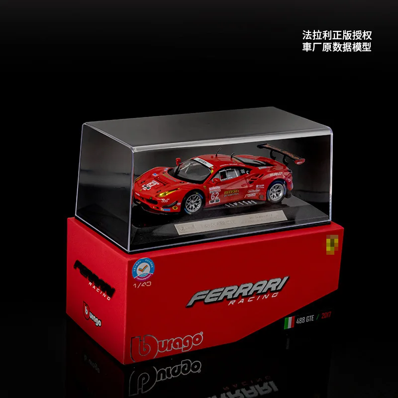 Bburago รถ1:43เฟอร์รารี488 GT3 250 512 308อัลลอยสุดหรู312P แบบหล่อขึ้นรูปรถโมเดลของเล่นของขวัญสำหรับเด็ก