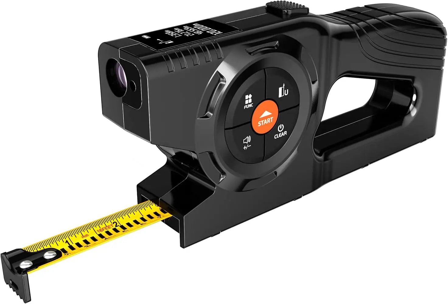 

Цифровая рулетка 3-в-1 с лазером на 196 футов, автоматической блокировкой и памятью для точных измерений