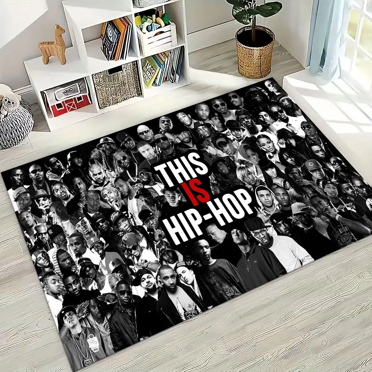 

Legends Rapper Collection HIP HOP Rap Star Art Rug for Bedroom Living Room Sofa Home Doormat Decor, Large Kid Non-slip Floor Mat