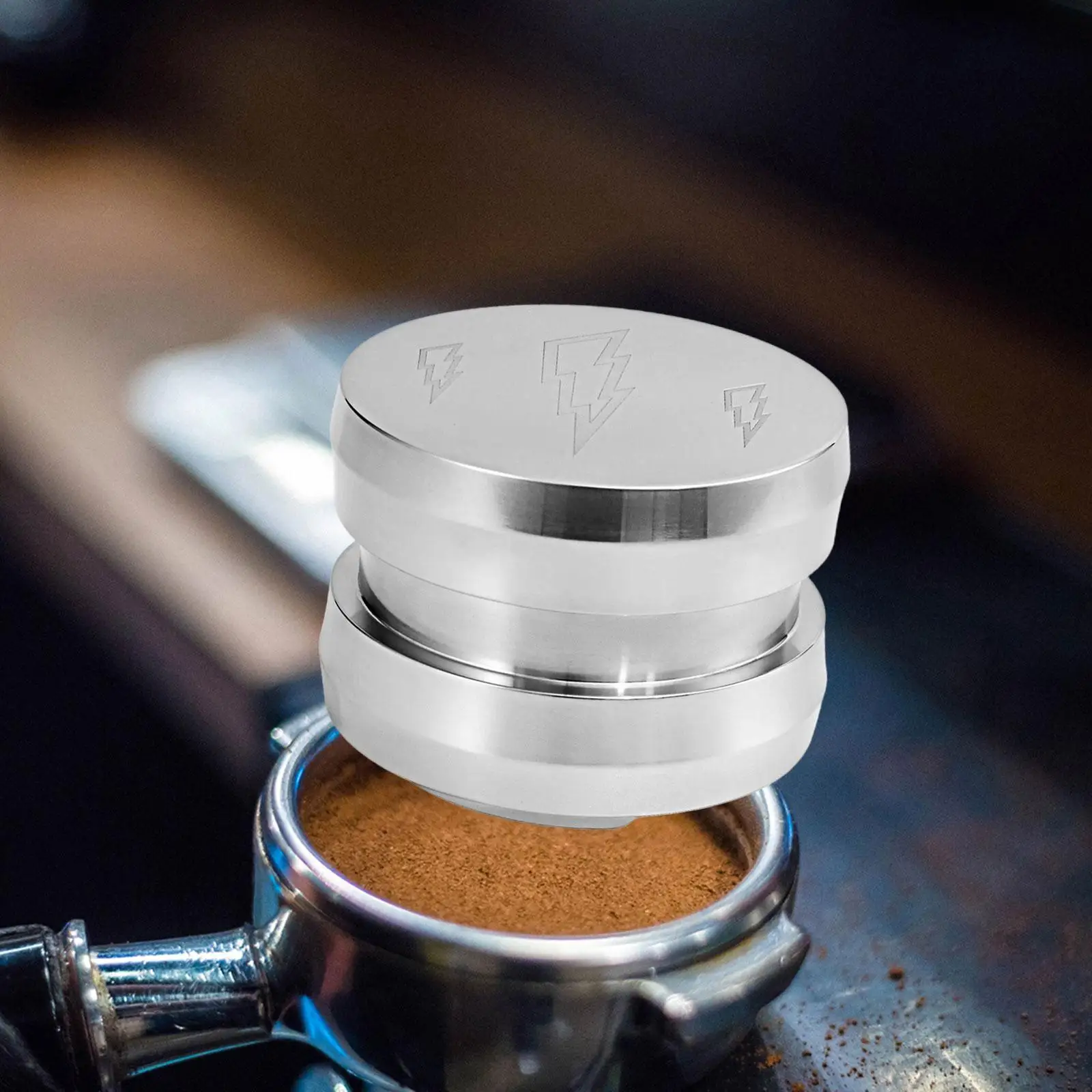Coffee Distributor Hand Tamper 58mm Coffee Gravity Powder Dispenser Coffee Powder Tool Espresso Hand Tamper for Coffee Shop Bar