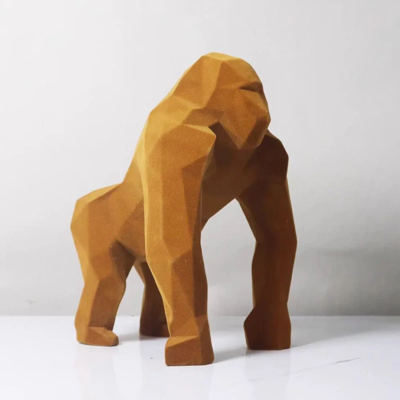 

New Listing Resin Orangutan Rhinoceros Animal Decorative Home Living Room Display Shelf Villa Hotel Model Room Ornaments