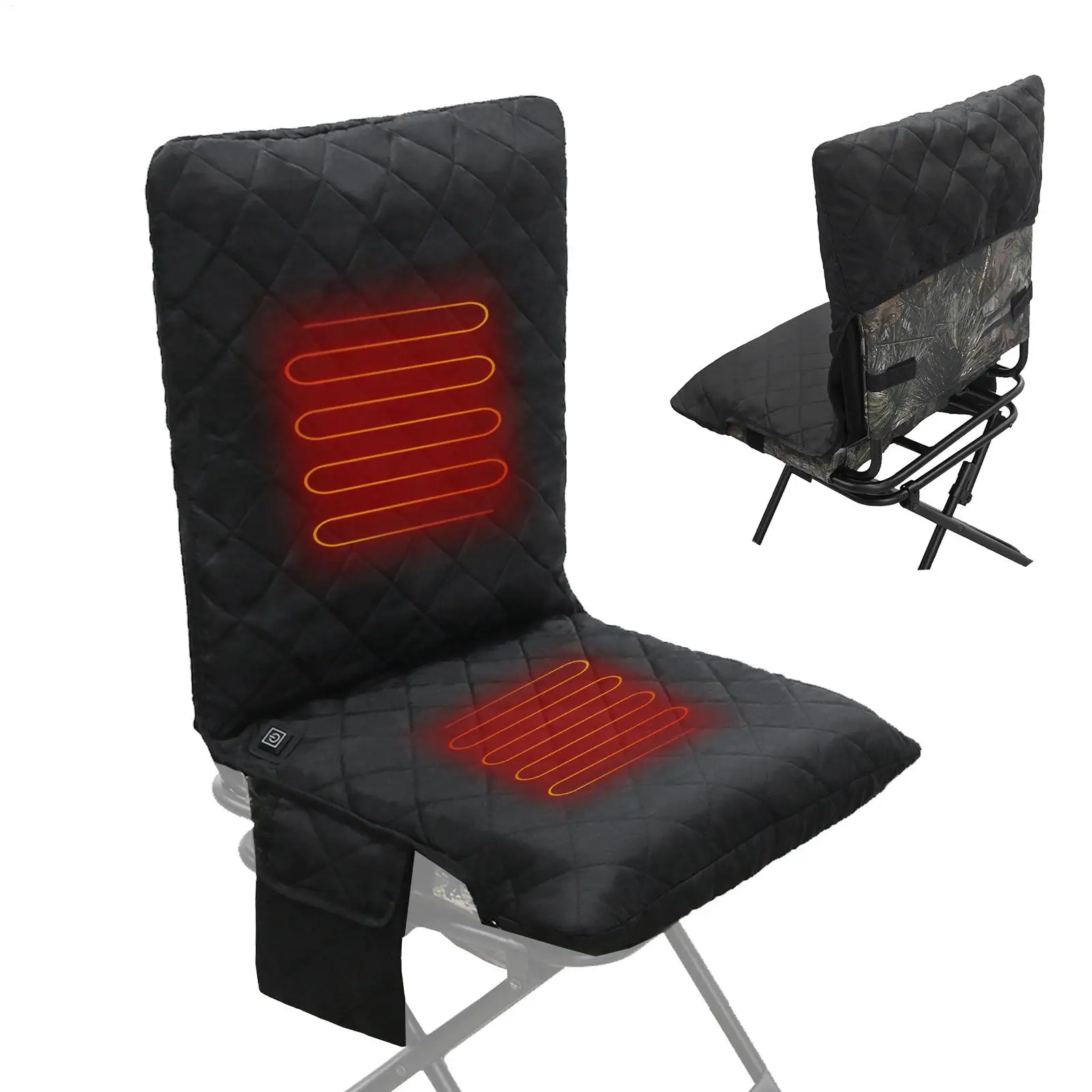 

Stadium Chair Heated Waterproof Thicken Chair 3 Modes Adjustable Extra Portable Bleacher Seat For Outdoor Commute Game Camping