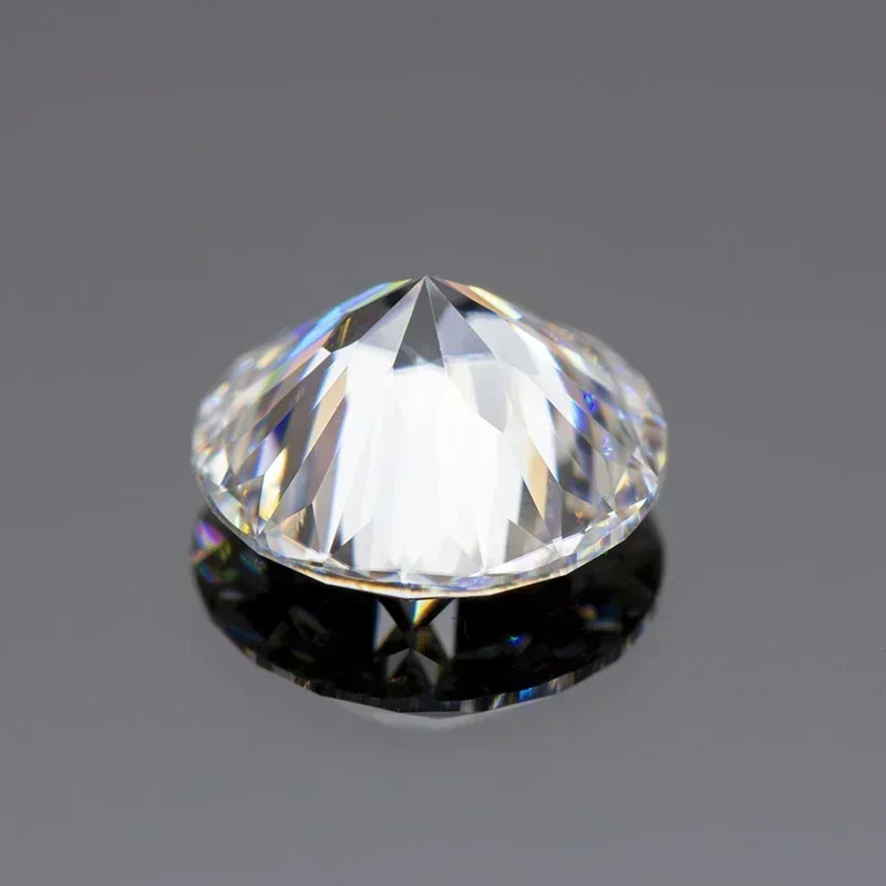 Pedra moissanite formato redondo 9 corações e 1 flor corte cor d com certificado gra contas amuletos para material de fabricação de joias