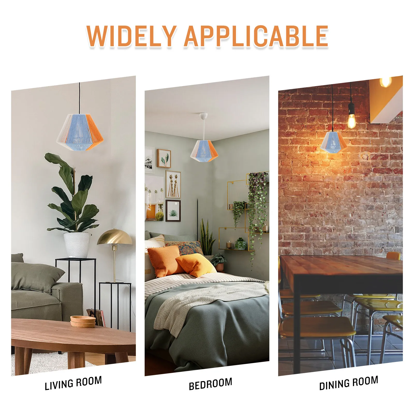 Vintage Pendant Light Shade Rustic Lampshade Replacement Ceiling Light Cover for Hotel Farmhouse Dining Room Decorative Lamp