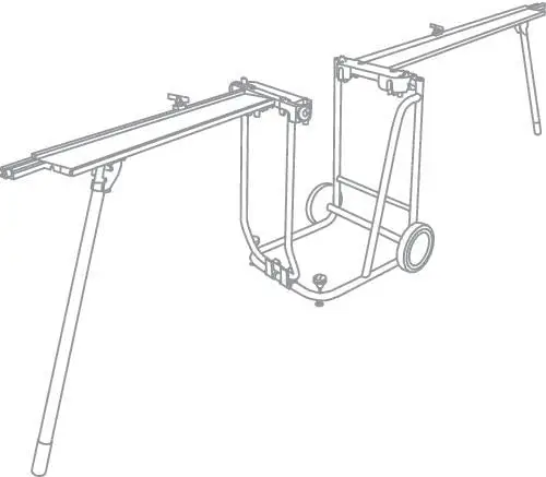 Festool 497354 UG-KA-Set Kapex Portable Stand with Left and Right Extensions - Metric Scales