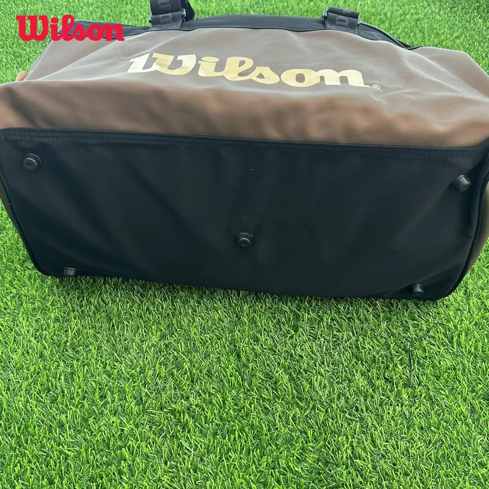 Wilson 2023 Super Tour Pro Staff V14 Brown Tennis Racquet Dufflel Bag Sport Match Team Tennis Bag ‎for 3Pcs Racket WR8025801001