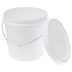 10L White Thickened Plastic Bucket Household Sealed Round Water Container With Handle Portable Paint Fishing Storage Buckets