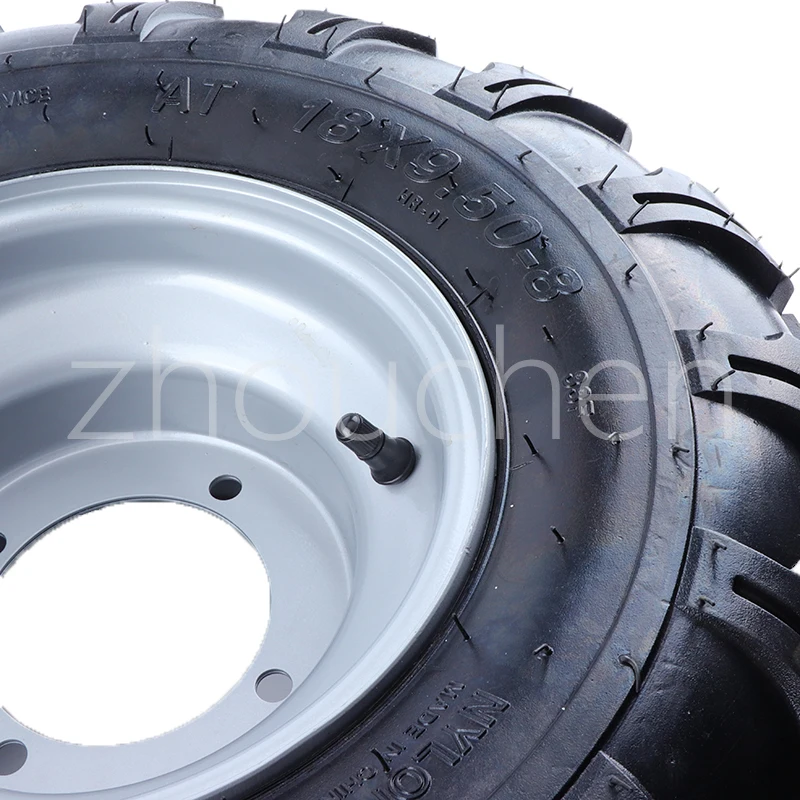 18X9.50-8 Tyre with Rim Fit for ATV Buggy Quad Lawn Mower Garden Tractor 150cc 200cc 250cc 300cc Front Rear Wheel