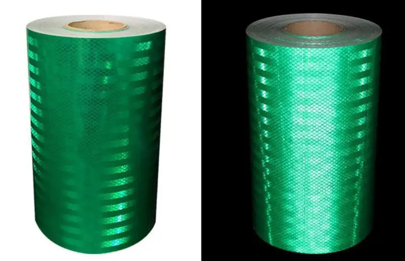 5 / 10 / 15 / 20cm Breiter Weißer Gelber Roter Blauer Reflektorstreifen Auto-Dekorationsaufkleber Reflektorband Antikollisions-Warnzeichen – Detail 7