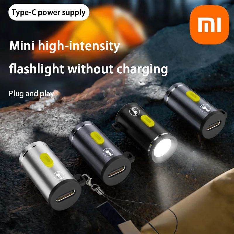 Xiaomi Motorcycle High Brightness LED Mini Flashlight Powered By Type C Connectors LED Torches Perfect For Travel Flashlight