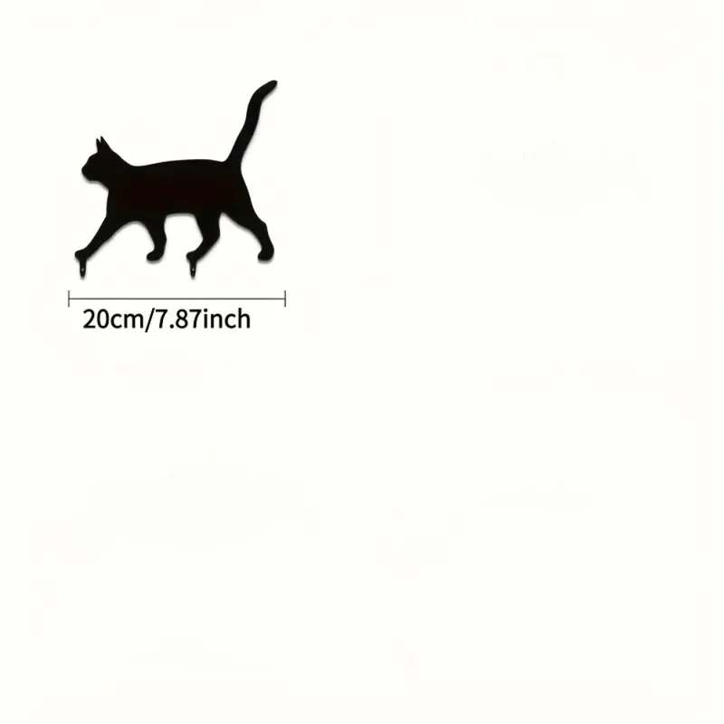 Lorleaky Iron Wall Art Black Cat Silhouette Rustic Fence Decor Durable Outdoor Garden Yard Art Craft No Electricity 1pc