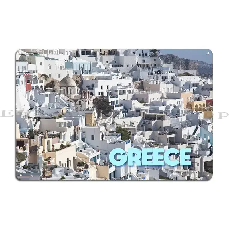 Greece Metal Sign Pub Cinema Design Printed Mural Tin Sign Poster