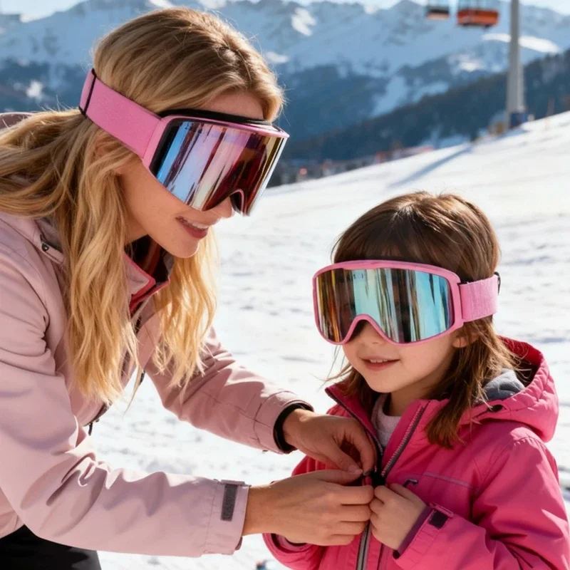Ski Goggles Windproof DustProof High-Definition Lens Glasses SandProof Breathable for Winter Skiing Snow Glasses for Children