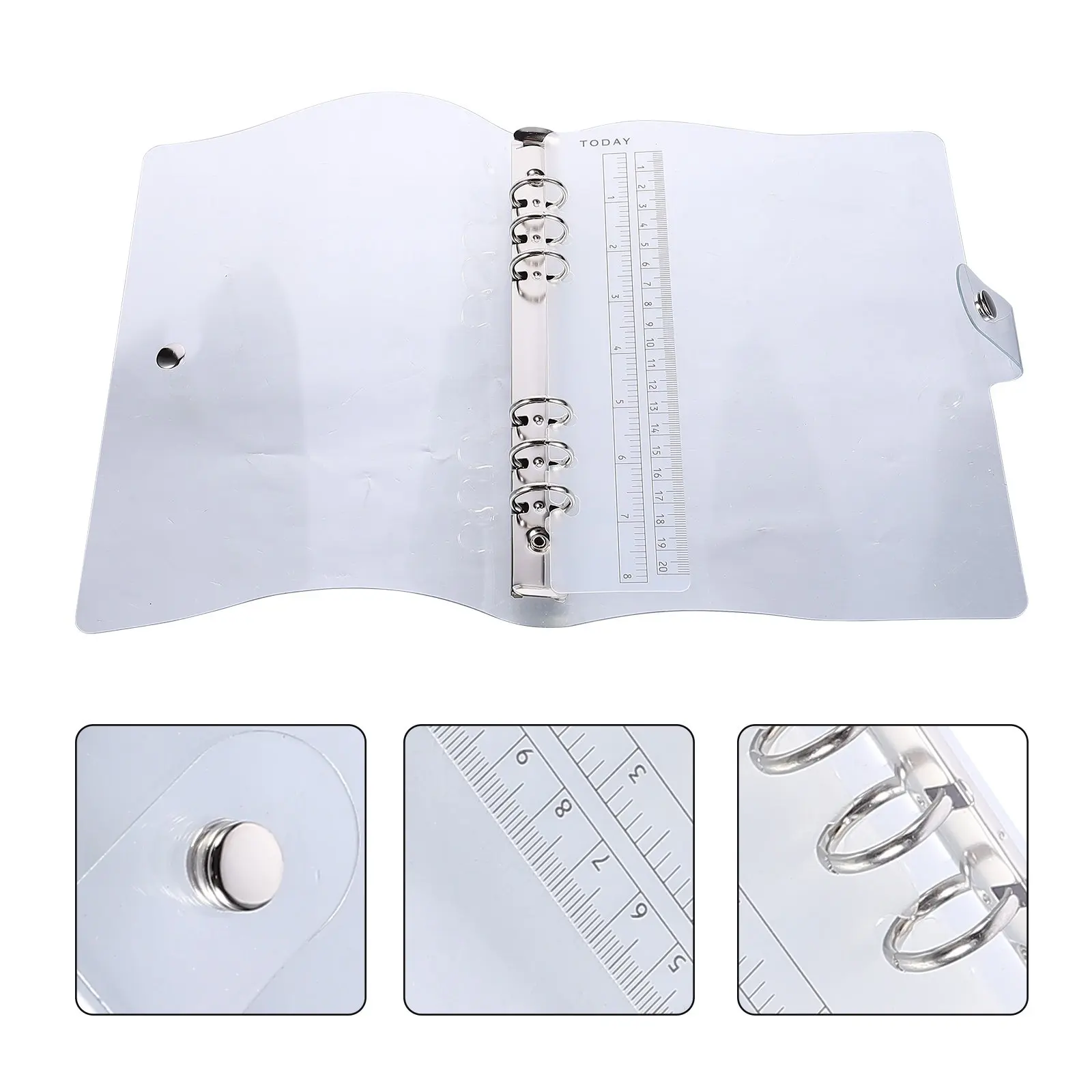 

2 шт. прозрачные обложки для блокнотов из ПВХ, формат А5, с кнопкой-защелкой, водонепроницаемые, для защиты тетрадей, планеров, папок, для офиса