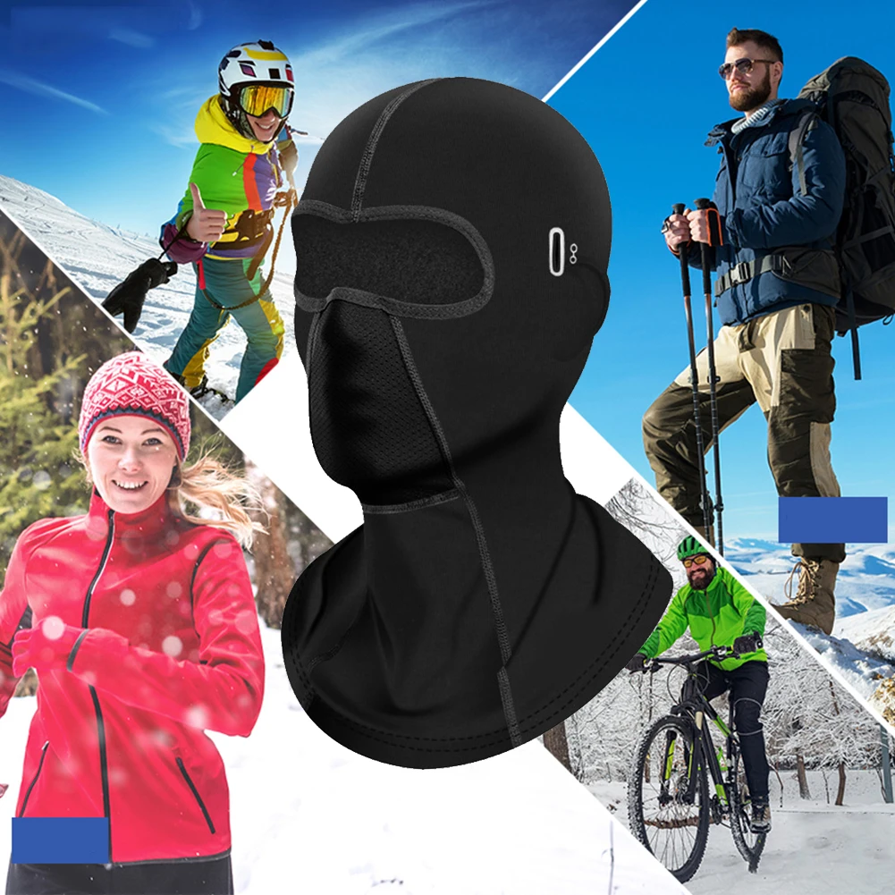 Winter Warm Cycling Cap Hiking Scarf Balaclava Velvet Windproof Men Bicycle Motorcycle Balaclava Bike Face Cover Women Ski Hat