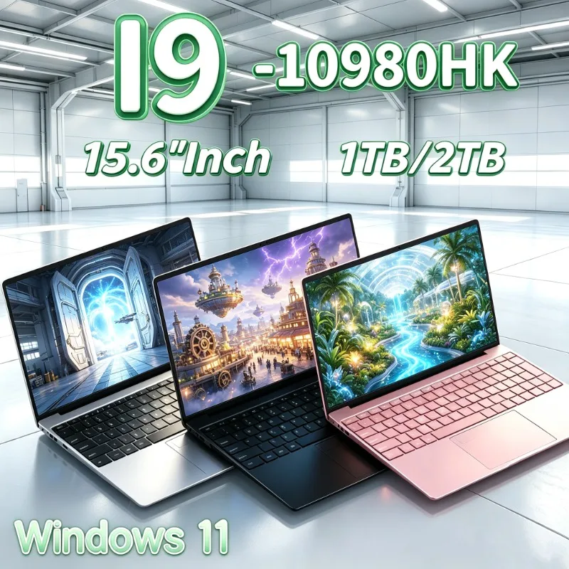 15.6 Inch Anti-Glare Laptop Intel Core I9-10980HK 16GB RAM 1TB/2TB SSD Fingerprint Unlock Windows 11 Gaming Business Notebook