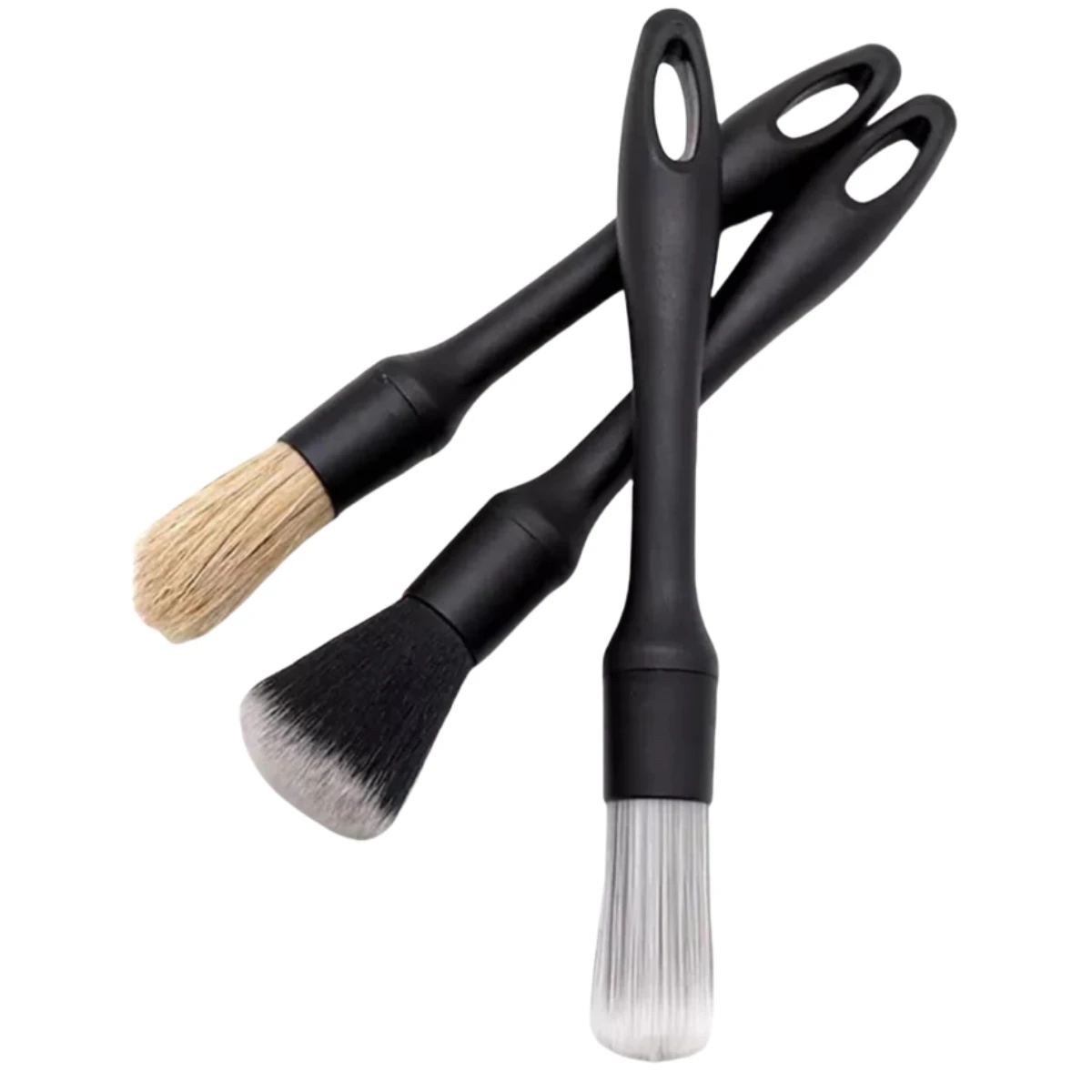 3PCS Car Detailing Brush Set Super Soft Auto Interior Detail Brush With Synthetic Bristles Car Dash Duster Brush Accessories