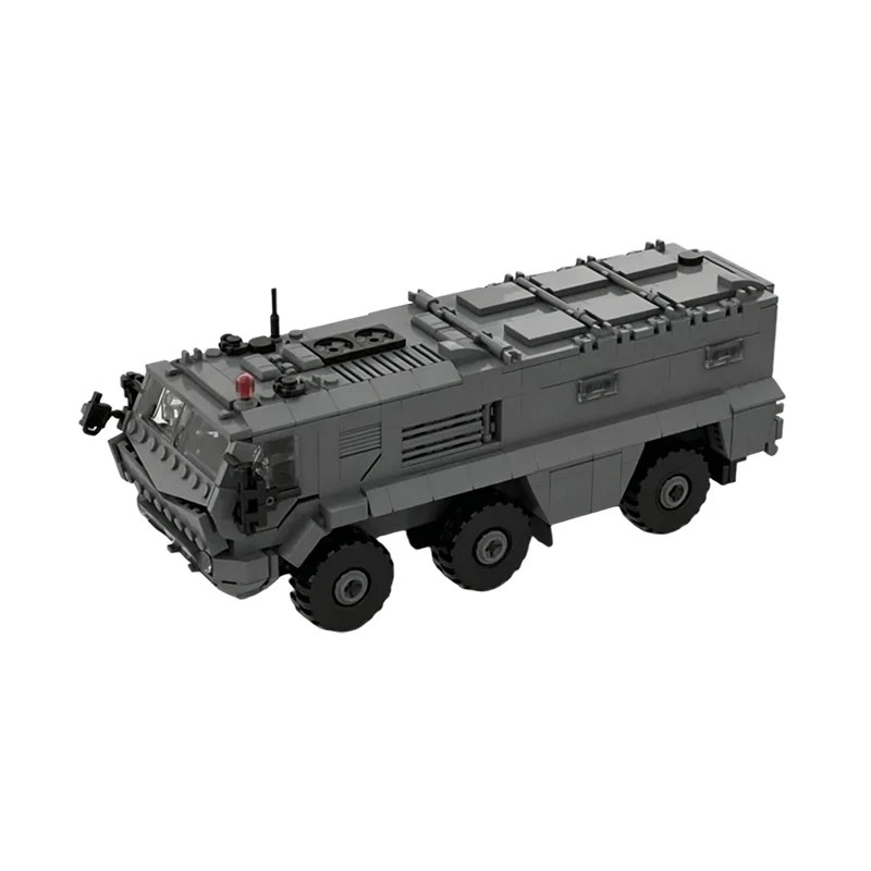 QWERT Mine-Resistant Armored Vehicle Model MOC Building Bricks War Equipment Modular Technology Gifts Assemble Children Toys