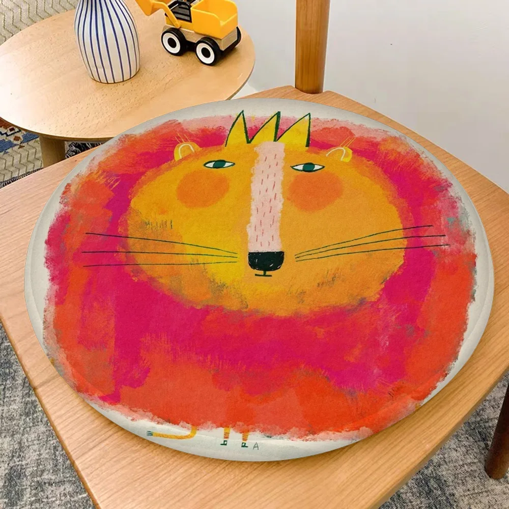 Lion Art Modern Minimalist Style Stool Pad Patio Home Kitchen Office Chair Seat Cushion Pads Sofa Seat 40x40cm Outdoor Cushions