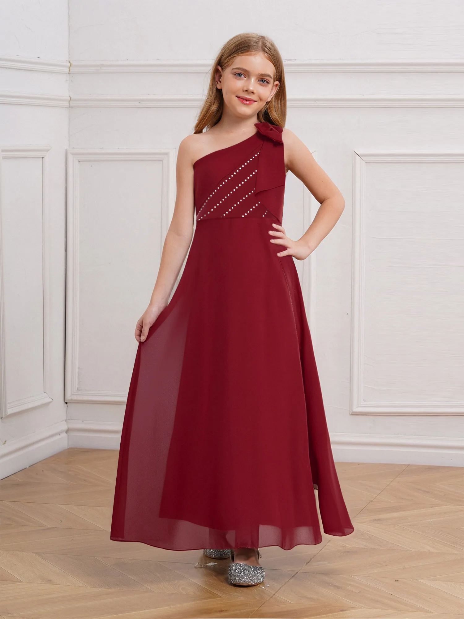 Children Lyrical Modern Dance Costume ballet Prom Dresses Ballroom Dancing Robe Kids Elegant Girls Chiffon Princess Party Dress