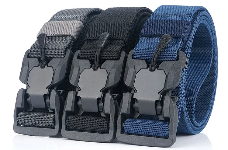 Neue Männer Gürtel Outdoor Jagd Schwarz Militärische Taktische Quick Release Magnetische Schnalle Multi Funktion Leinwand Nylon Taille Gürtel Strap – Detail 1