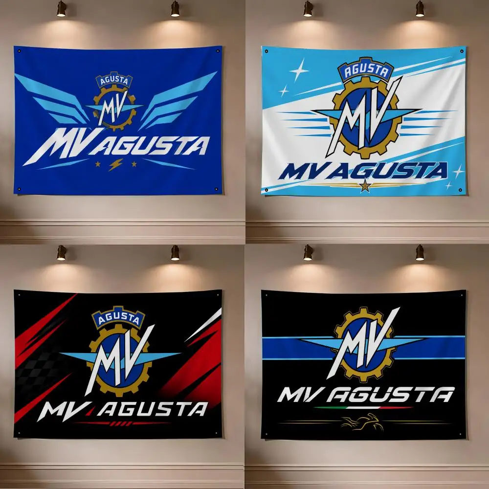 Car Brand MV Agusta Flags flag For Room Dorm Camping Picnic Art Style Garage Bar wall Decoration Banner