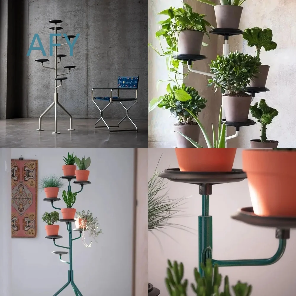 Flower Stand for Balcony Bedroom Living Room Decor Multi Layer Floor to Ceiling Vertical Display Rack Modern Minimalist Home