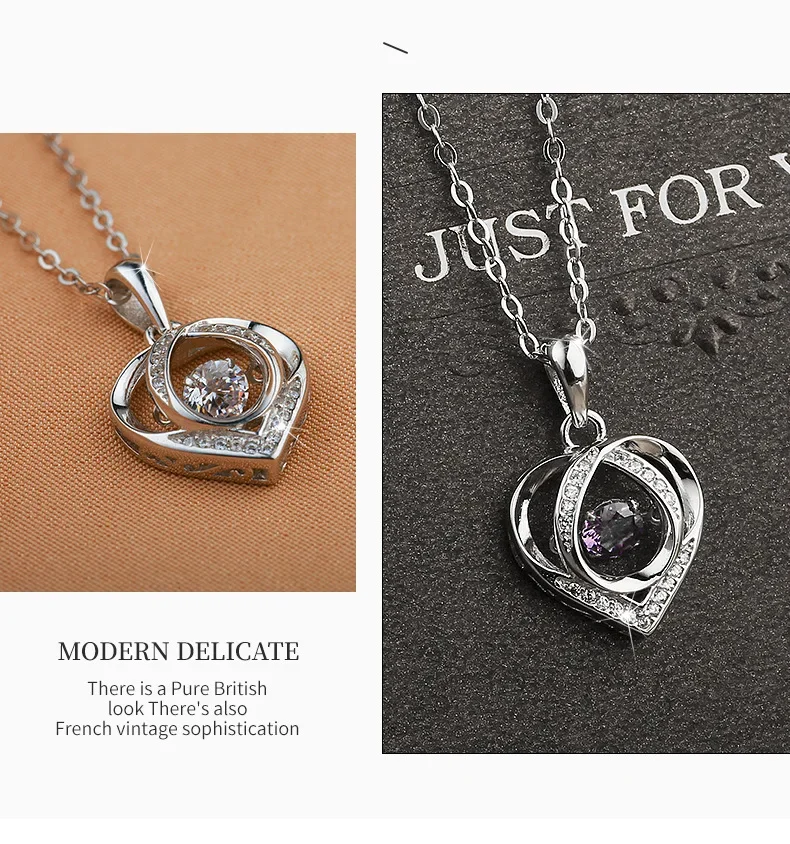 티타늄 스틸 다이나믹 하트 비트 목걸이 쇄골 체인 펜던트, 클래식하고 패셔너블함