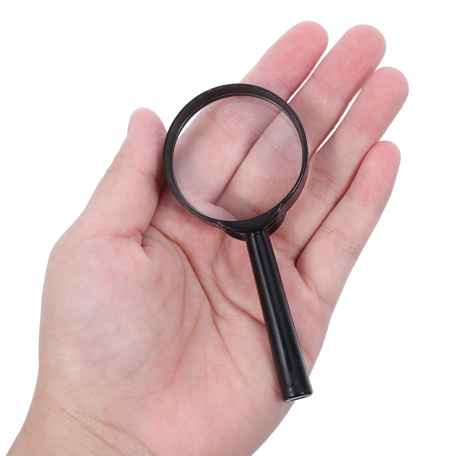 Loupe portable 3X, lentille optique en plastique transparente, loupe à main pour livre, journal, carte, science, 10 pièces