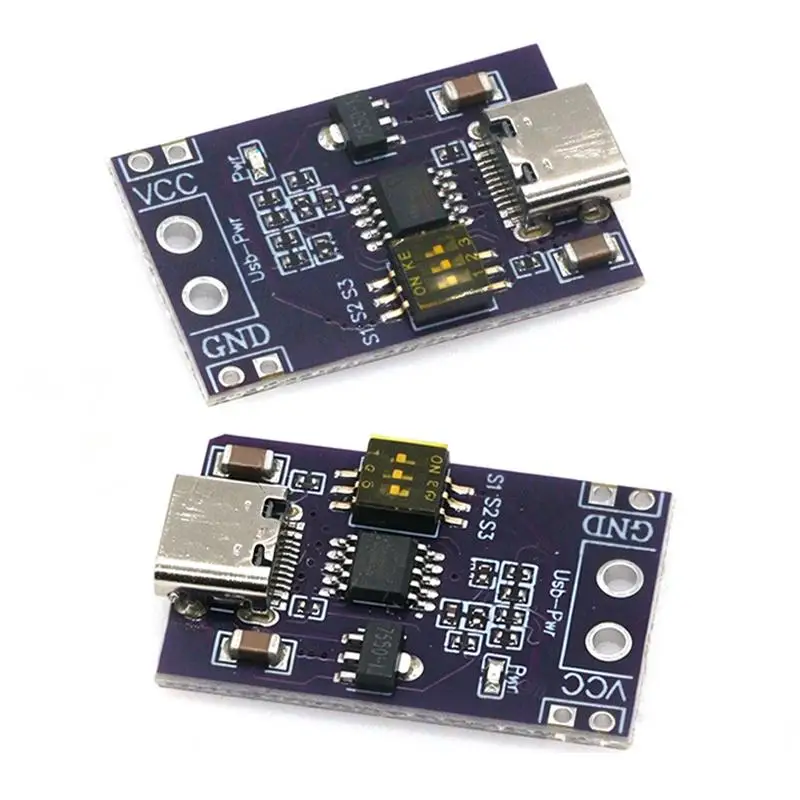 PD Decoy Trigger Module 100W 5A 5V 9V 12V 15V 20V Adjustable Voltage Power Trigger Board Plug Play No Soldering  ESP32