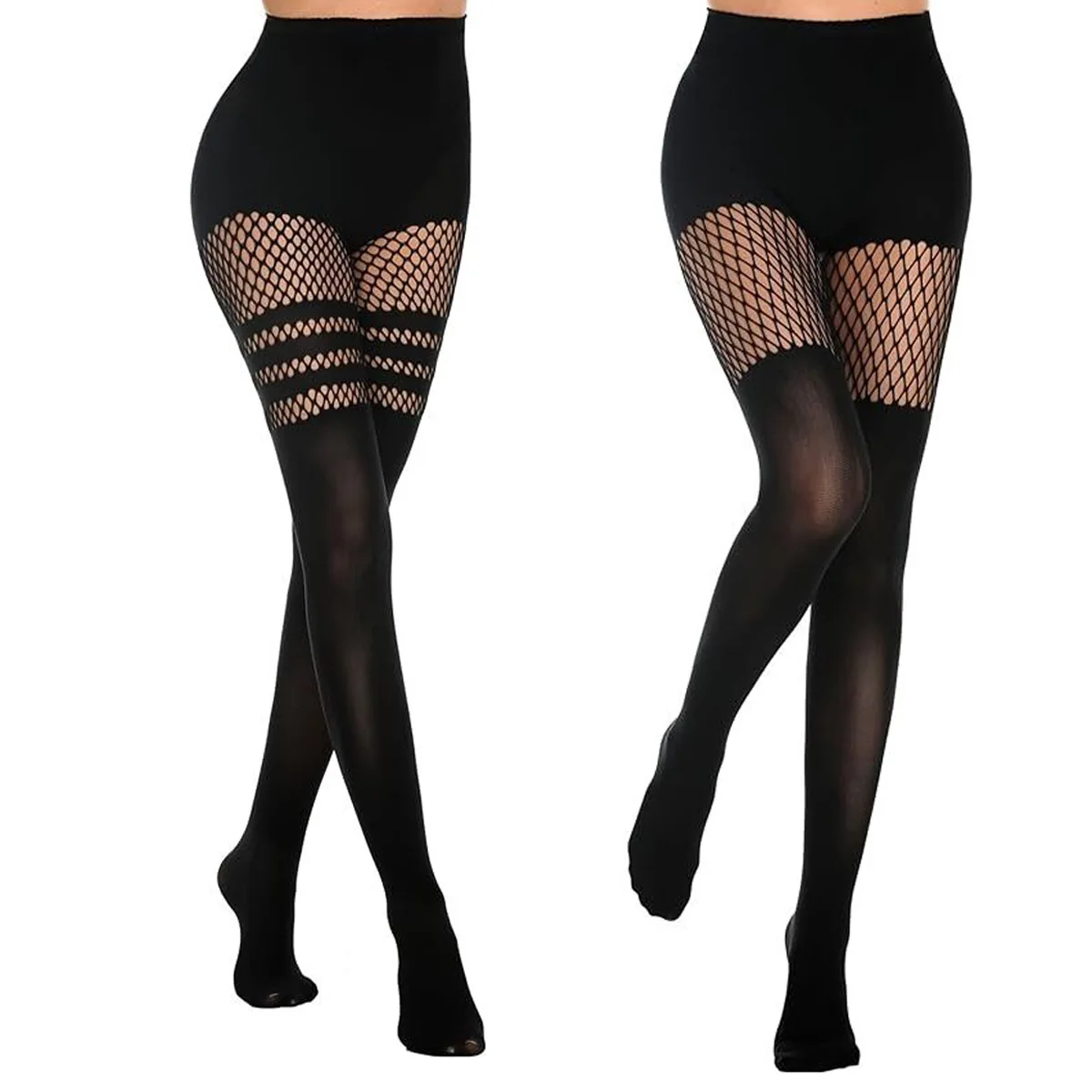 Sexy Hot Selling Women's Long Fishnet Stockings Fish Net Lrregular splice Web Pantyhose Lingerie tights Thigh High Stocking