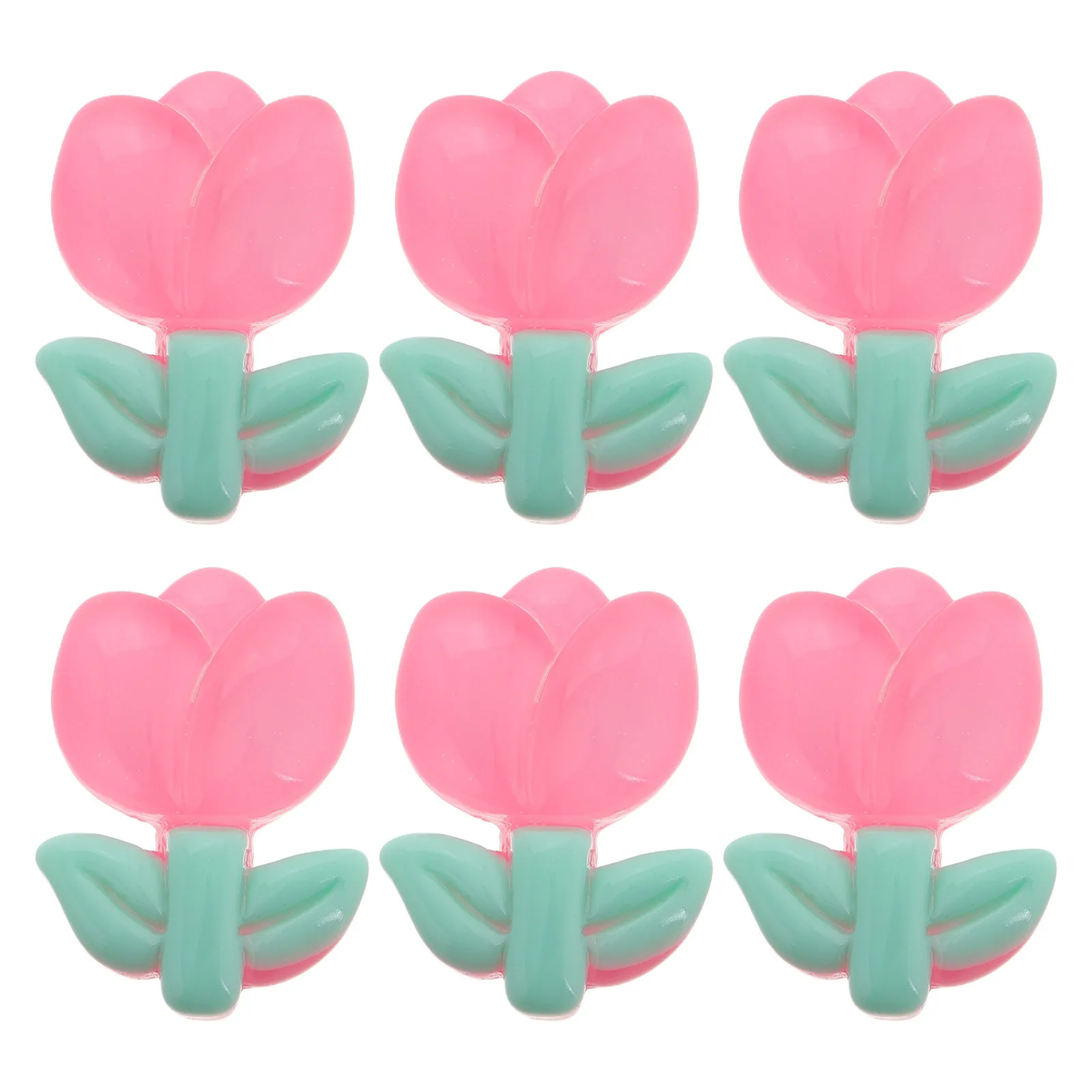 

6Pcs Electric Scooter Flower Stickers Tulip Decorations Motorcycle Accessories Women's Mini Flower Charms