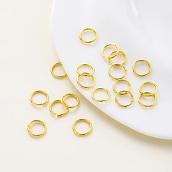 50-200Pcs 14K/18K Gold Plated Brass Open Jump Rings Split Rings Connector for Jewelry Making Accessories Findings Supplies
