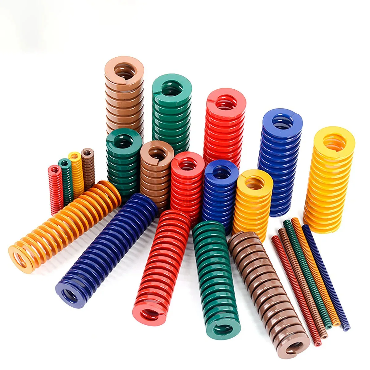 4Pcs OD 14mm ID 7mm Compression Spring Loading Die Mold Spring Length 20-100mm Red/Yellow/Blue/Green/Brown