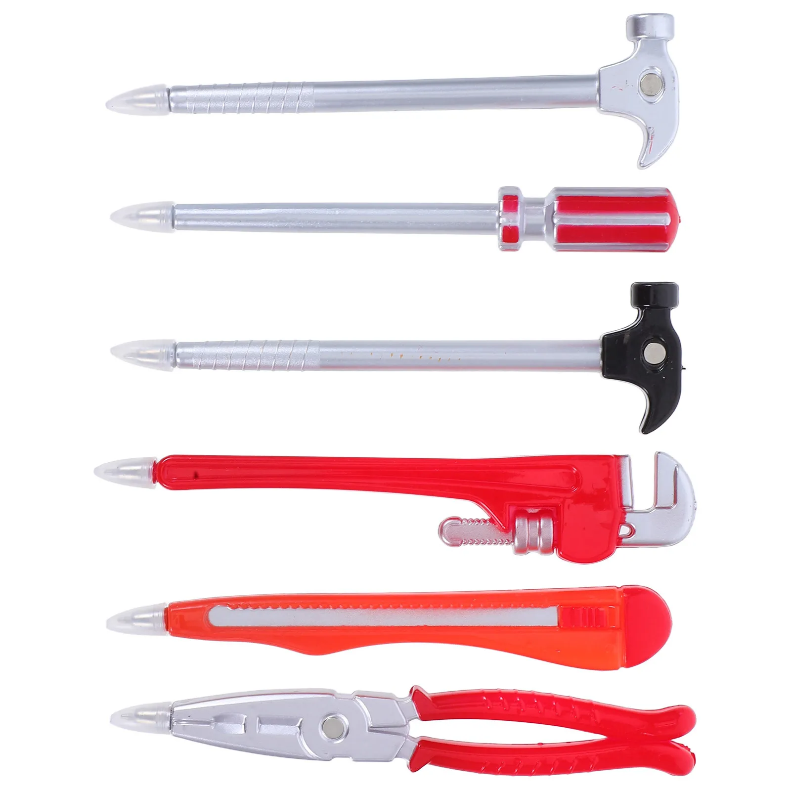 

6Pcs Tool Shaped Ink Pens Wrench Screwdriver Creative Design Reliable Smooth Writing Stationary Tool Pen Wrench