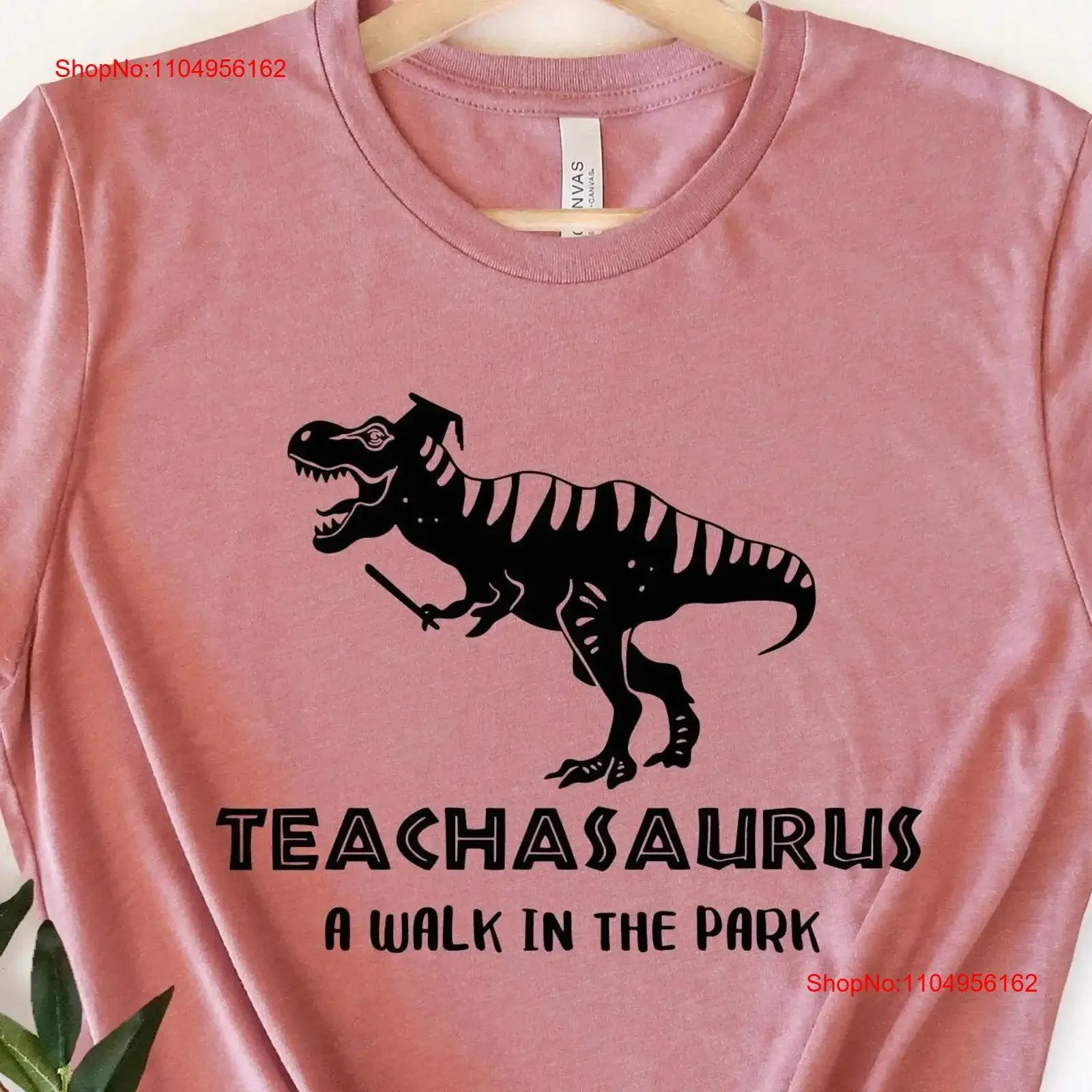 

Teachasaurus T Shirt Teacher Saurus Life Teaching Dinosaur Dinosaurs vintage Washed Soft Slightly Unisex Comfortable homme