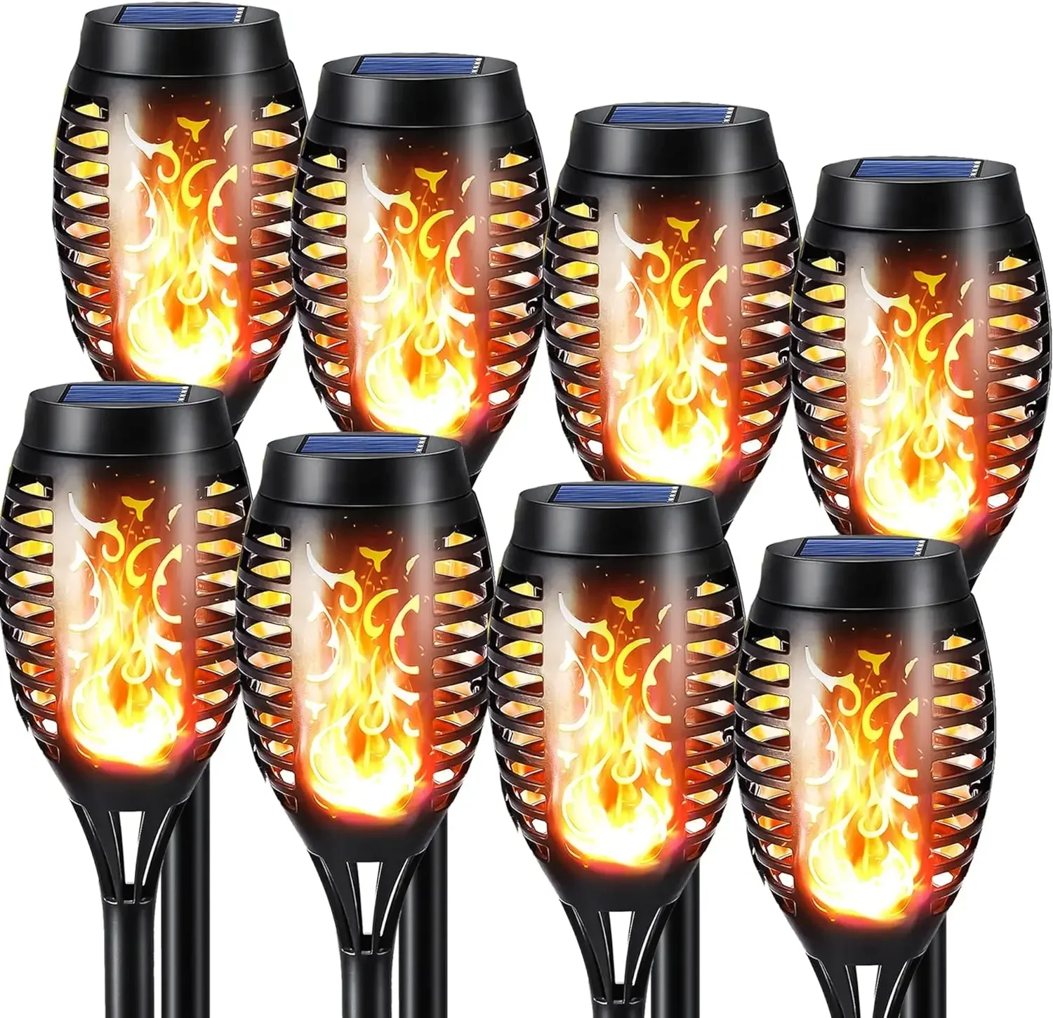 12LED Solar Flame Torch Light Flickering Light Waterproof Garden Decoration Outdoor Lawn Path Yard Patio Floor Lamp Solar Lamp