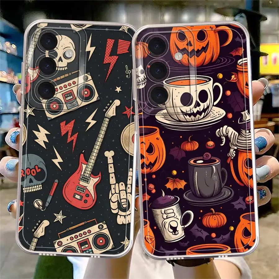 เคสโทรศัพท์แบบนิ่มสำหรับ Samsung Galaxy A52 A52s A32 A71 A12 A72 A31 A50 A51 A21s A16 A17 ลายมอนสเตอร์ผีฮาโลวีน
