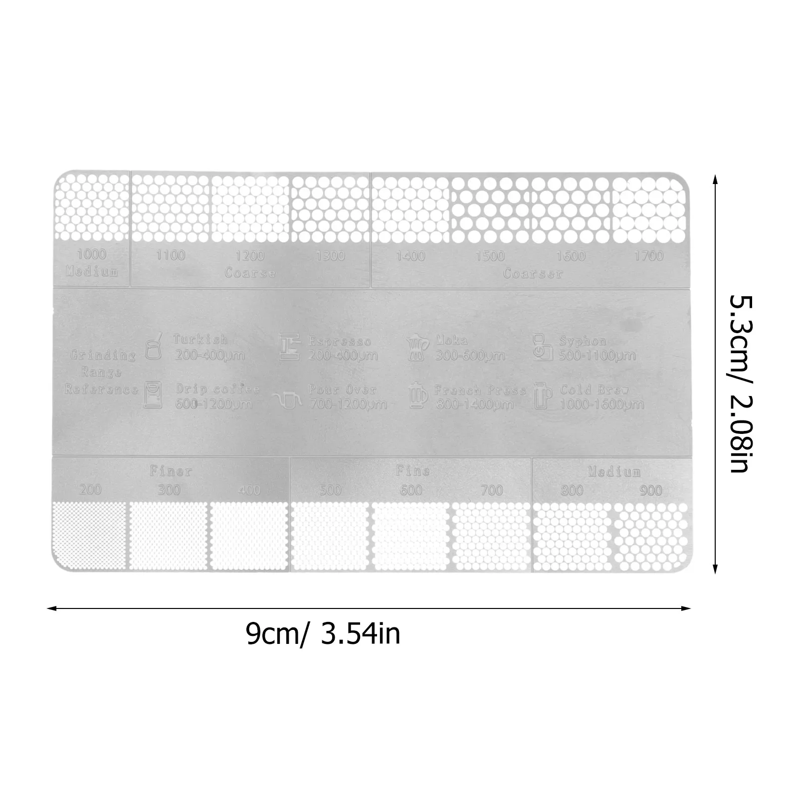 Exquisite Stainless Steel Ground Coffee Measuring Card Accurate Tool for Espresso Powders Grinder Adjustment Ruler
