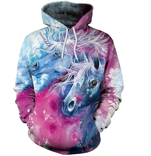 2021 Men\'s Hoodie Fashion Streetwear Hip Hop Hoodie Long Sleeve Sweatshirt Jacket  3d Wolf Print Sweatshirt Oversized