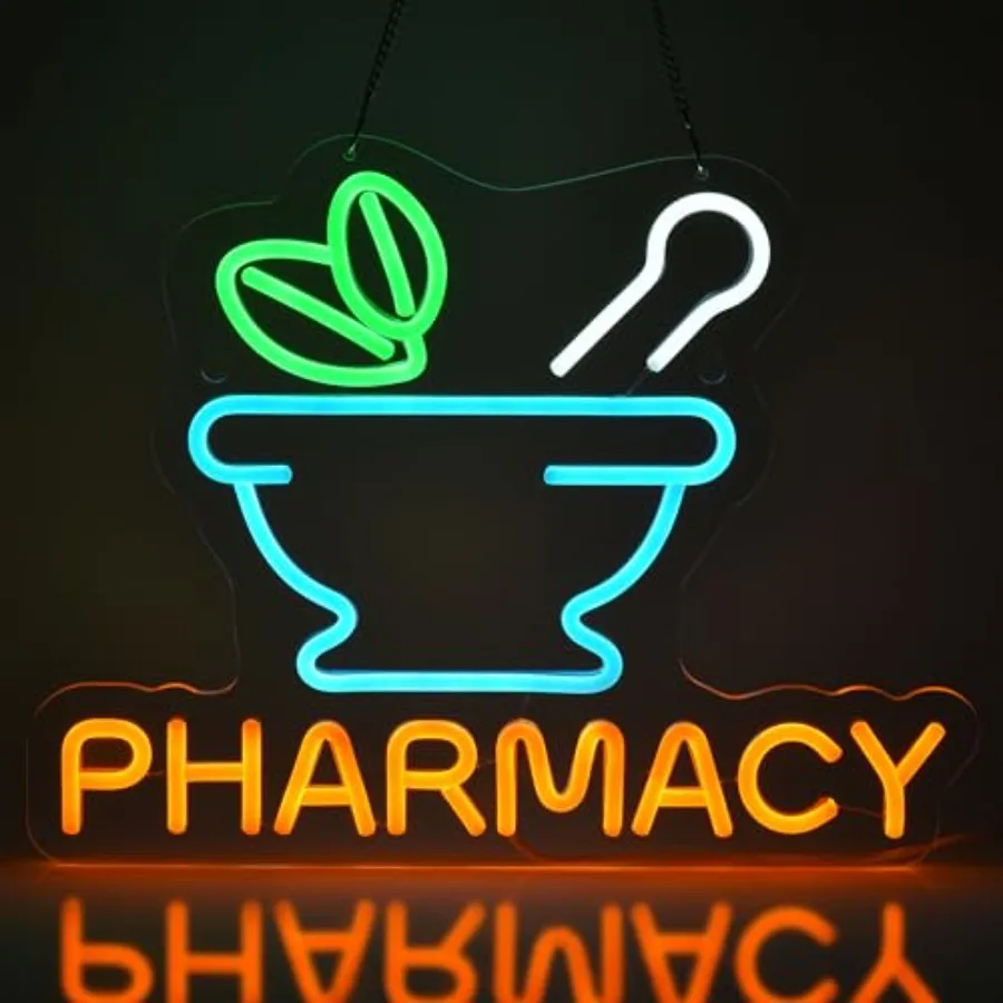 

Неоновая вывеска: светодиодные неоновые светильники для бизнеса, аптек, магазинов медикаментов, декор для стен, ультраяркие, с регулировкой яркости, неоновый рекламный щит, к открытию бизнеса